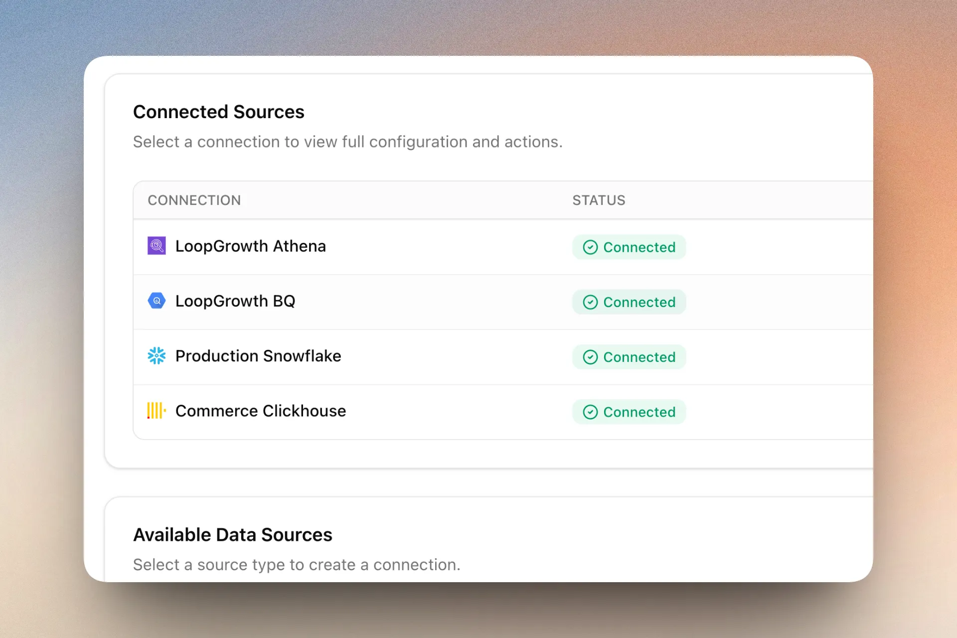 Warehouse integration setup in Skoot